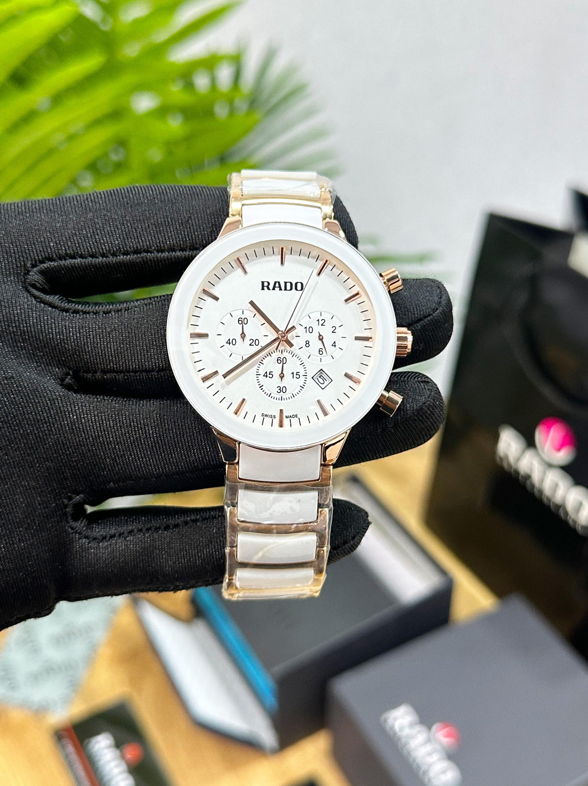 NEW! RADO CENTRIX CHRONOGRAPH IN WHITE ROSE