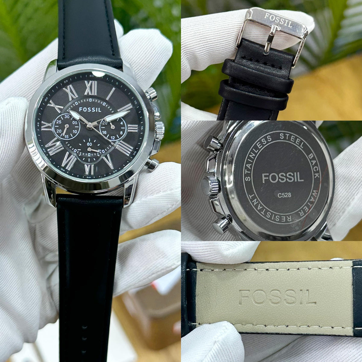 NEW & EXCLUSIVE FOS.SIL GRANT SERIES STEEL & BLACK
