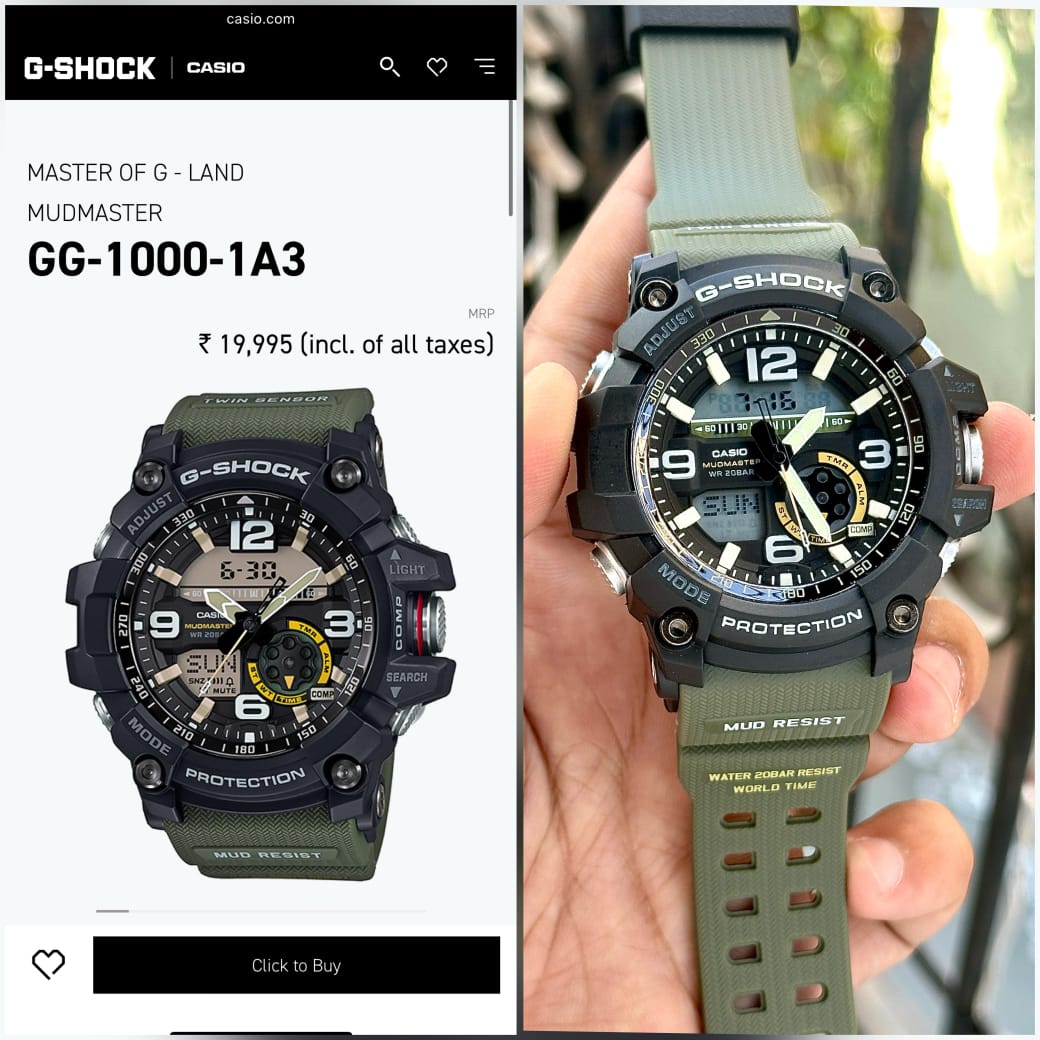 New Casio G Shock Gg1000 Mud Master