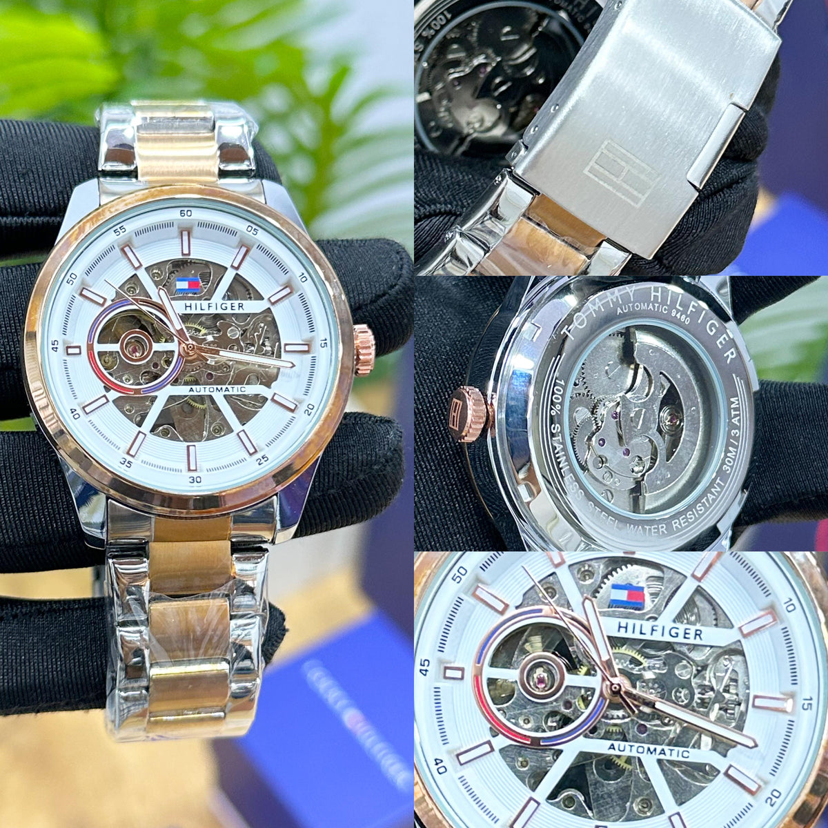 TOM.MY HILFIGER OPEN HEART AUTOMATIC ALL STEEL