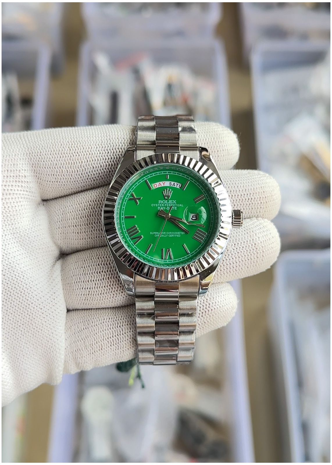 Rol.ex Oyster Perpetual Day Date 40 Battery Working Like Automatic