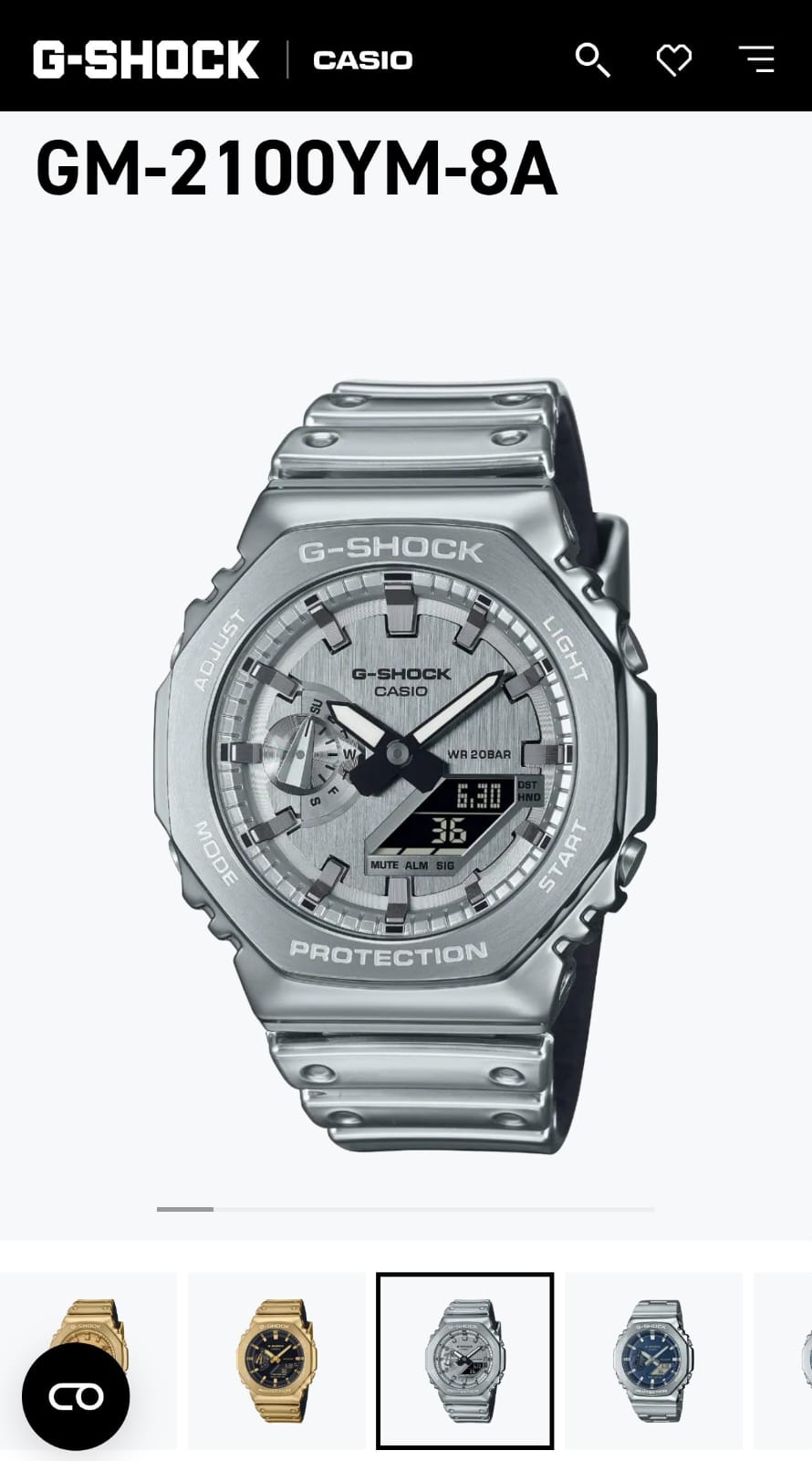 New Casio g shock gm2100