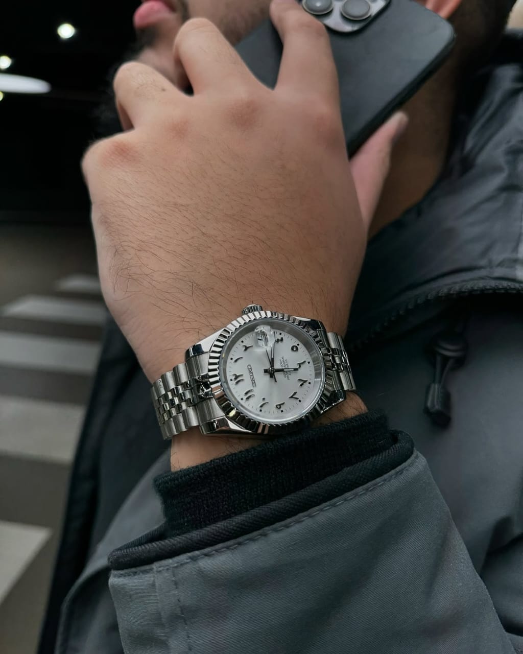 Sei.ko Oyster Perpetual Date Just Movment Like Automatic Arabic