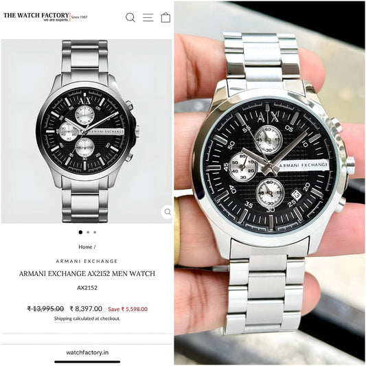 Ar.mani Exchange Hampton Silver-Black