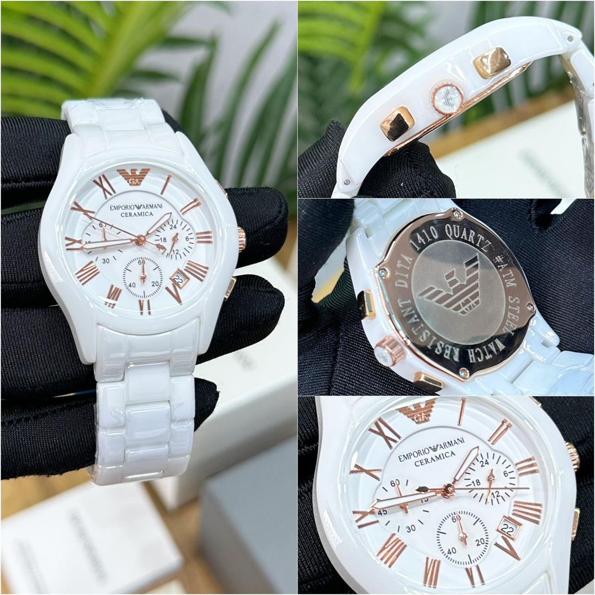 EM.PORIO ARMANI MEN'S CERAMIC WHITE