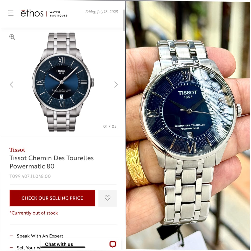 Tis.sot Chemin Des Tourelles Automatic Blue