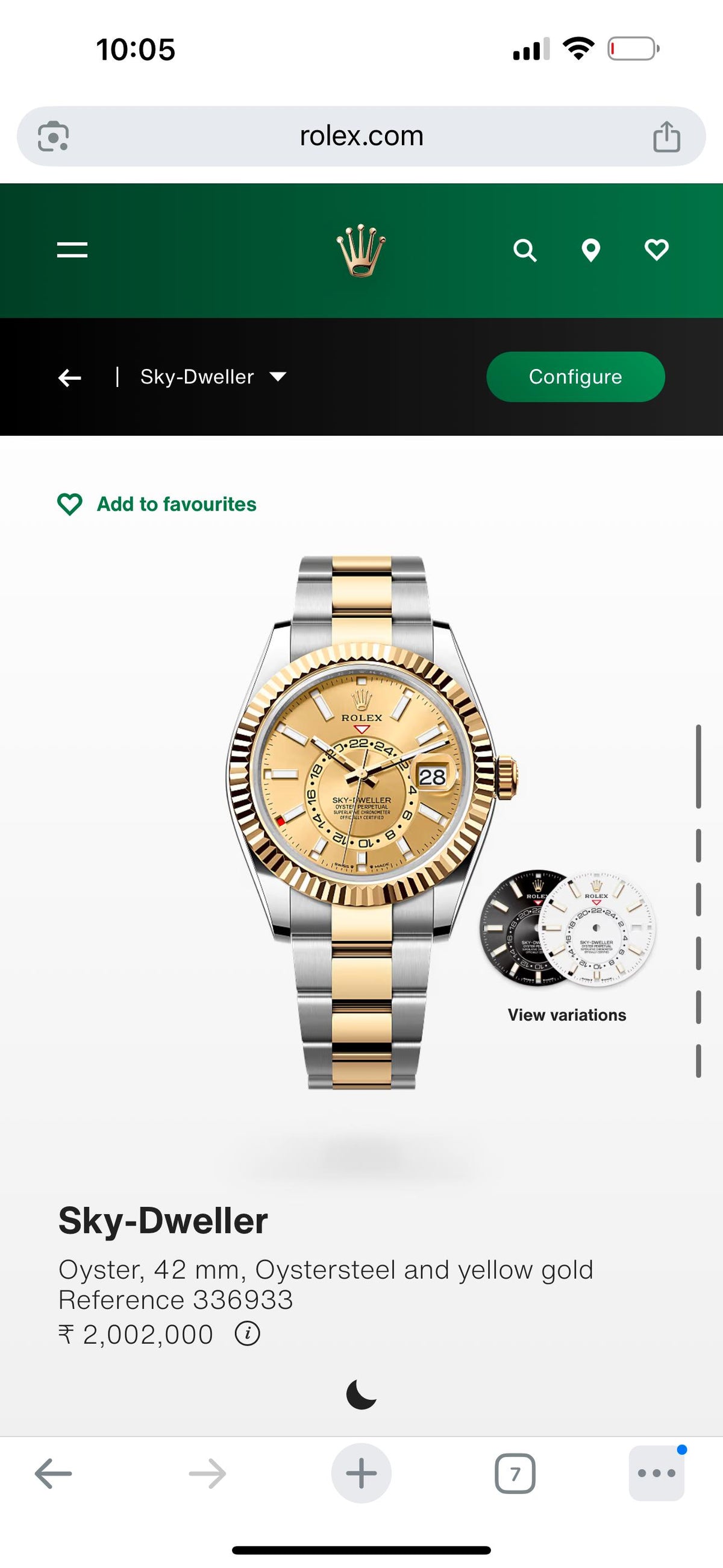 Rol.ex Sky-Dweller Catalog Model