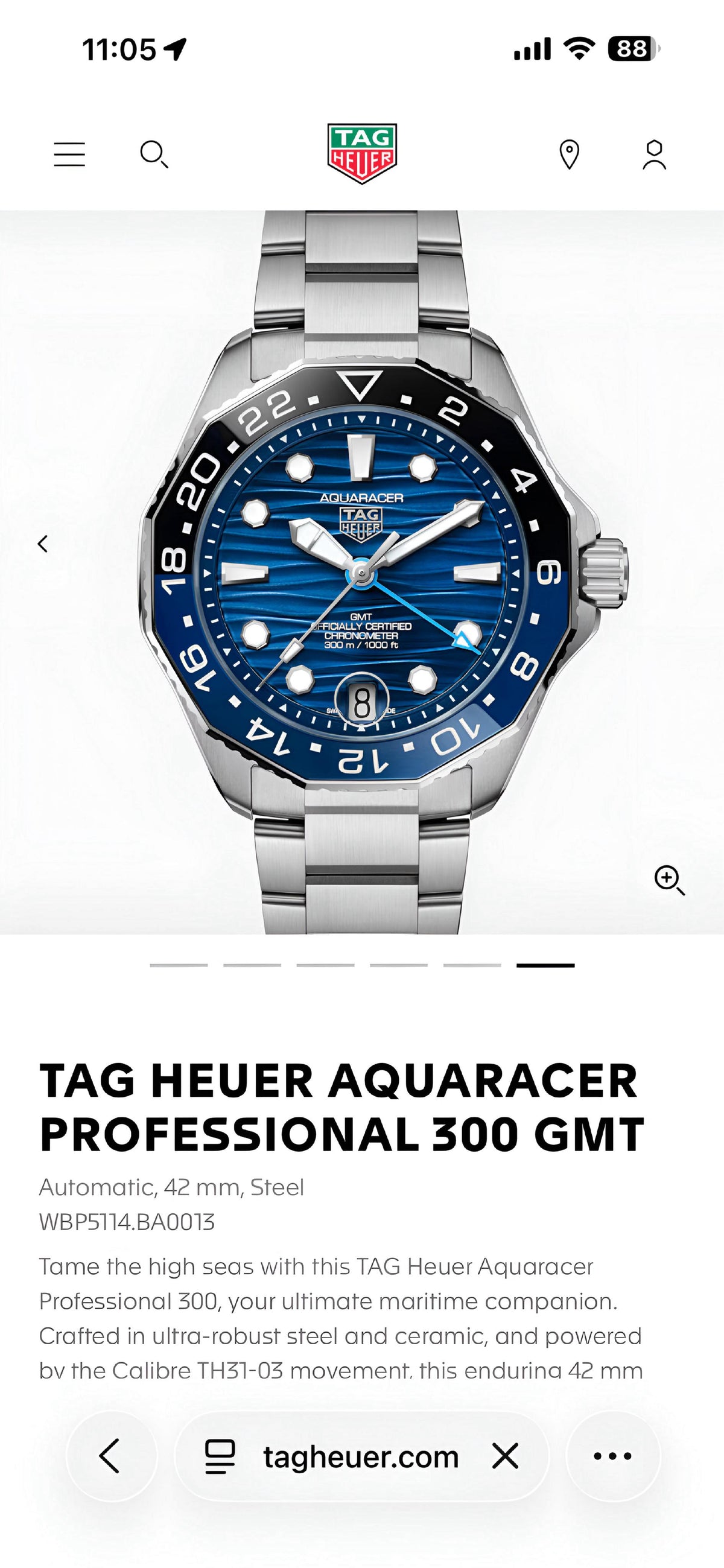 NewTag Heuer Aquaracer Professional 300m date automatic japan