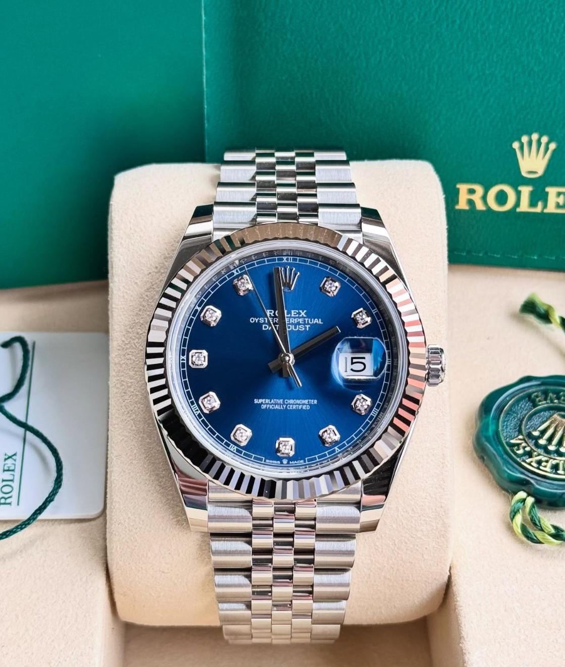 Rol.ex Oyster Perpetual Date Just Diamond Working Like Automatic