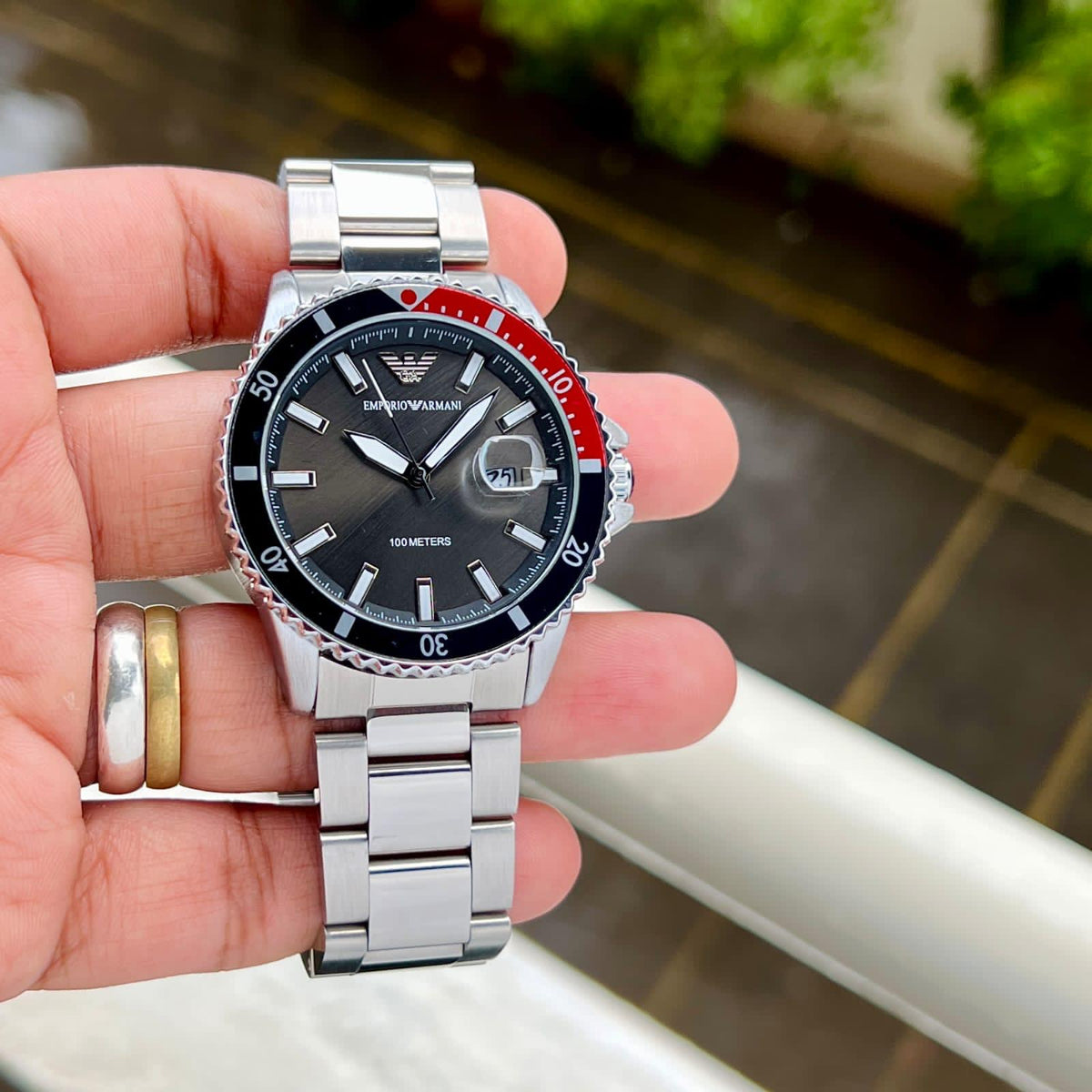Em.porio Armani Classic 100M Silver-Black