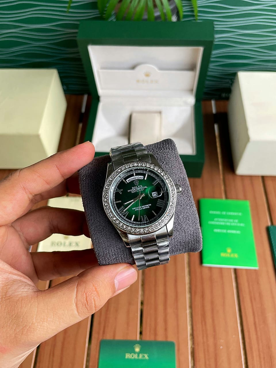Rol.ex Oyster perpetual Day Date Diamond 40 Battery