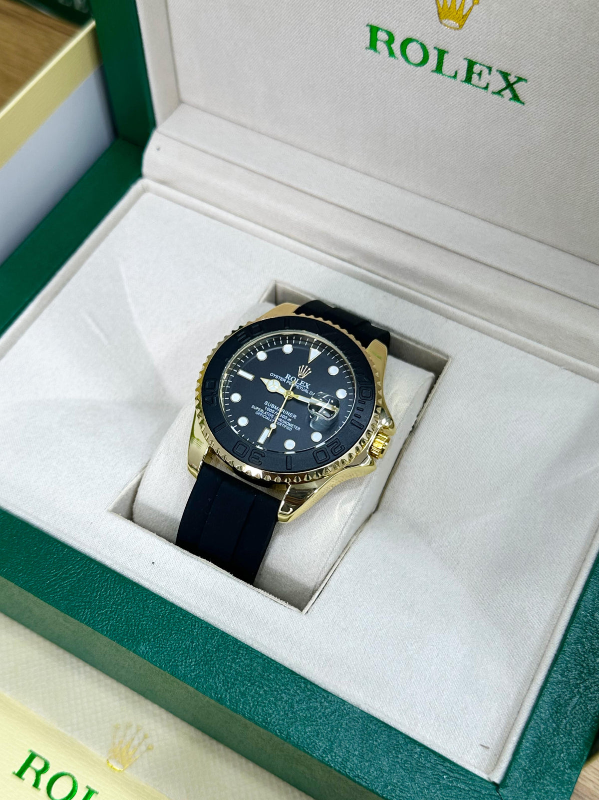 ROL.EX YATCH MASTER QUARTZ' BLACK GOLD
