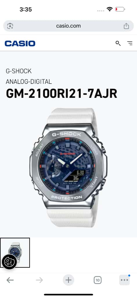 NEW G SHOCK GM 2100 WHITE & BLUE