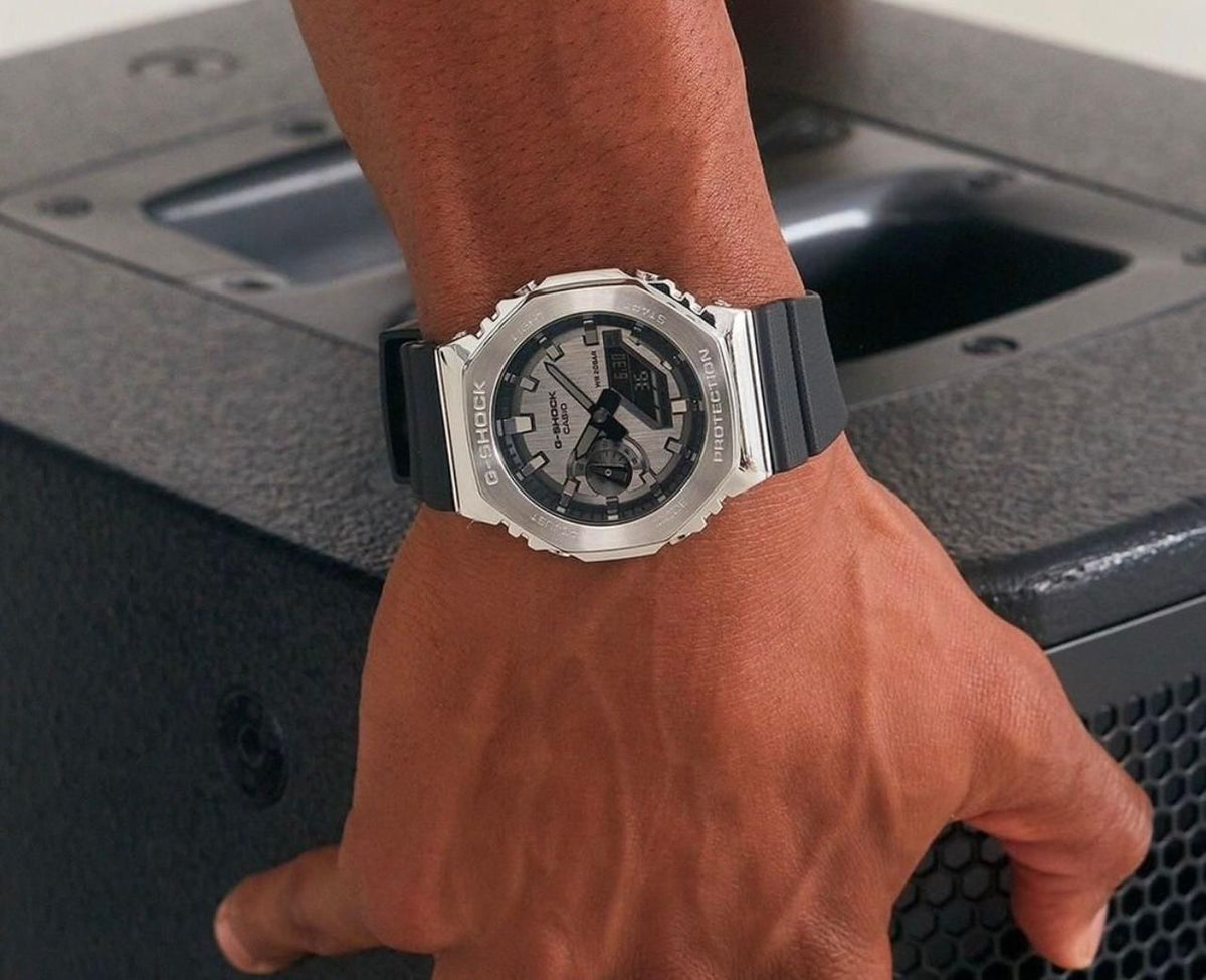 NEW G SHOCK GA 2100 silver black
