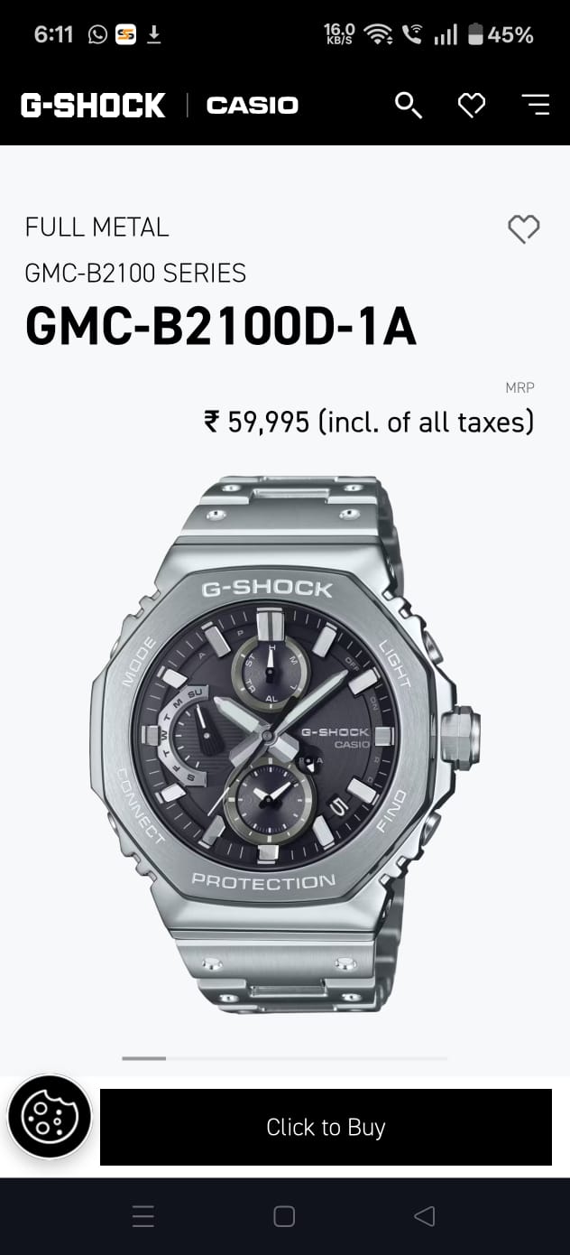 NewCasio G-Shock GMC-B2100ZE-1AJR