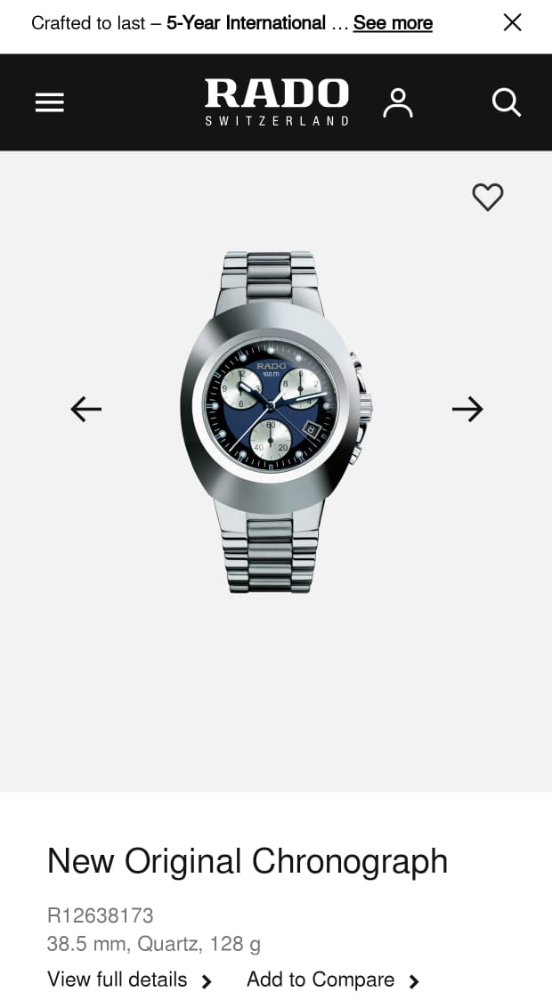 Ra.do 100M Chronograph AAA-QUALITY Blue