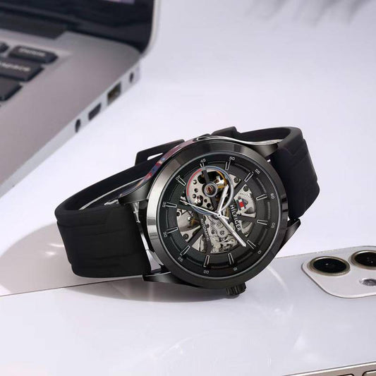 Tom.my_Hilfiger Automatic Skeleton Silicon - J838