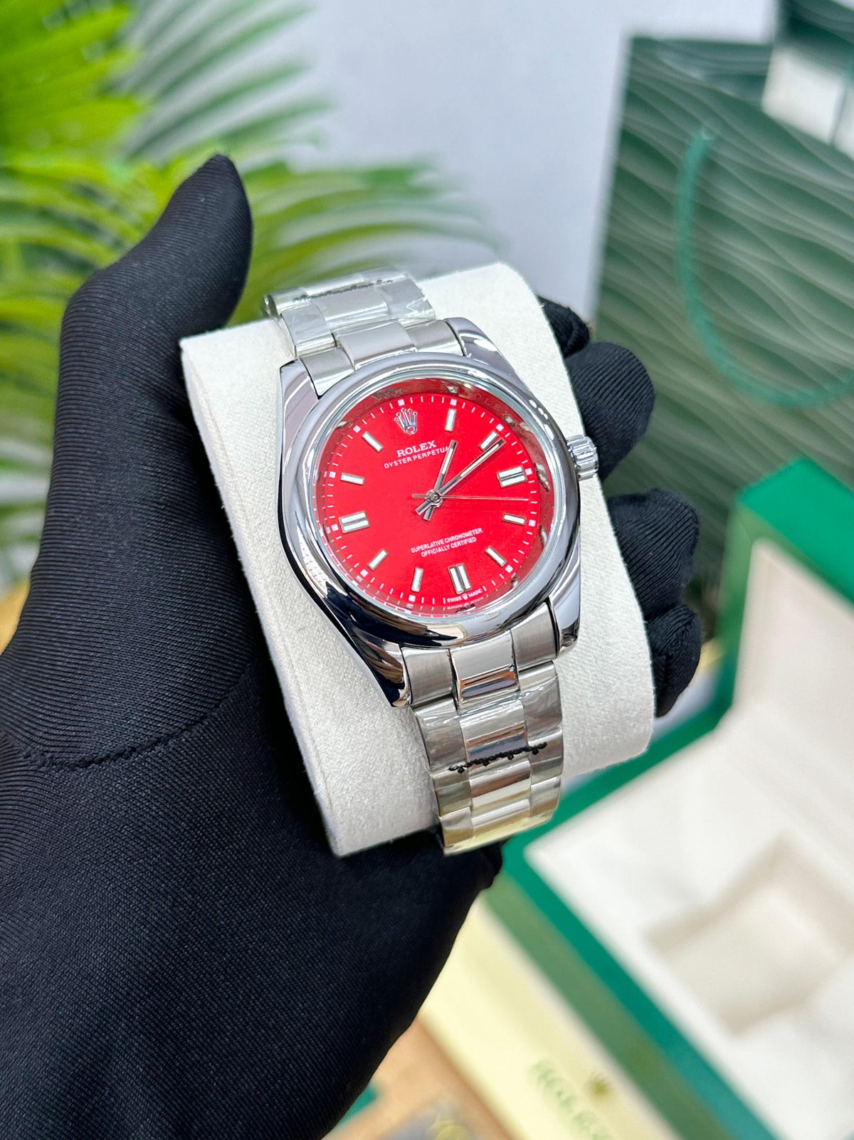 ROL.EX OYSTER RED DIAL SUPER PREMIUM QUALITY