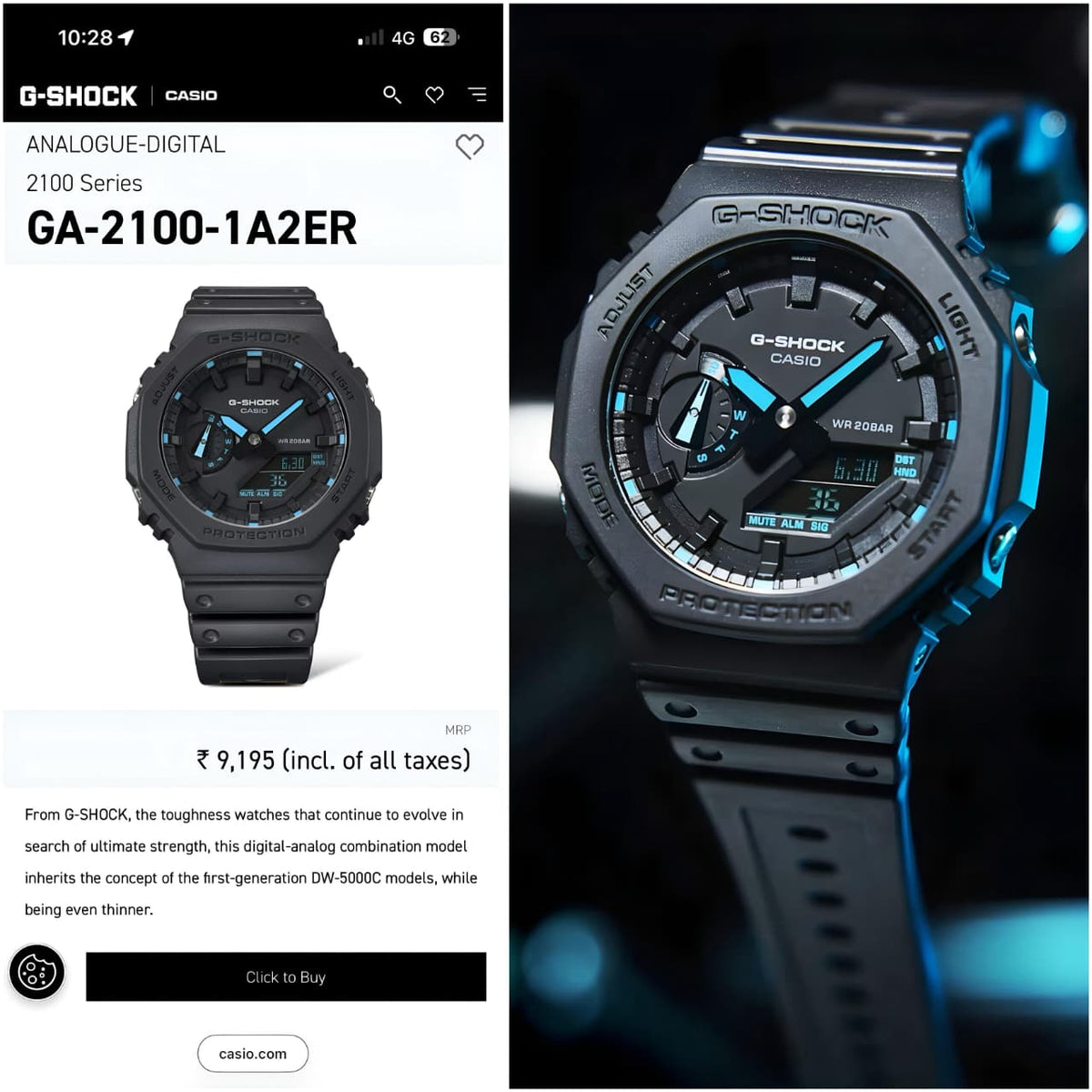 NEW GA2100 Black & Blue