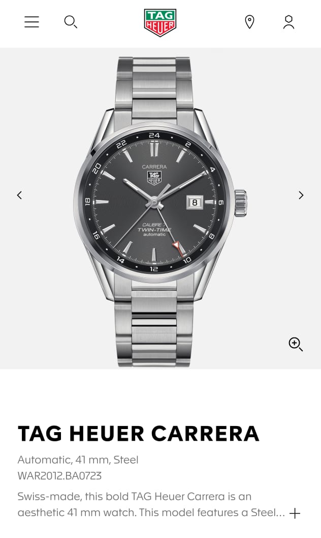 New Tag heuer carrera date twin - time