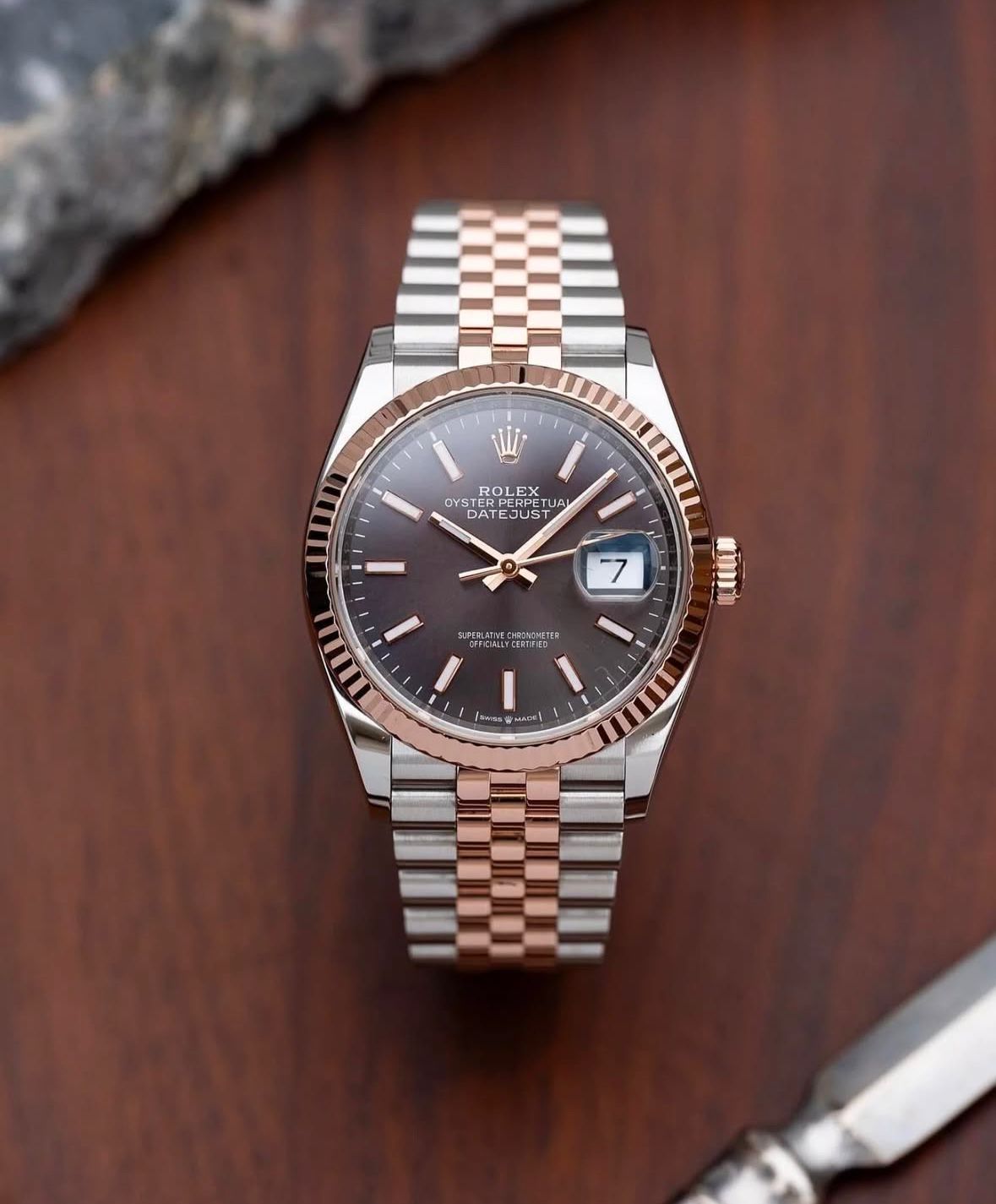 ALL DEMANDING ROL.EX DATEJUST CHOCOLATE BROWN