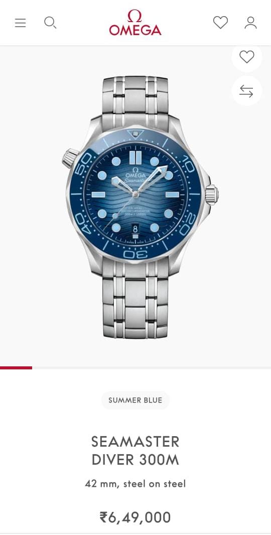 Om.ega Seamaster Diver 300M Summer Blue Automatic