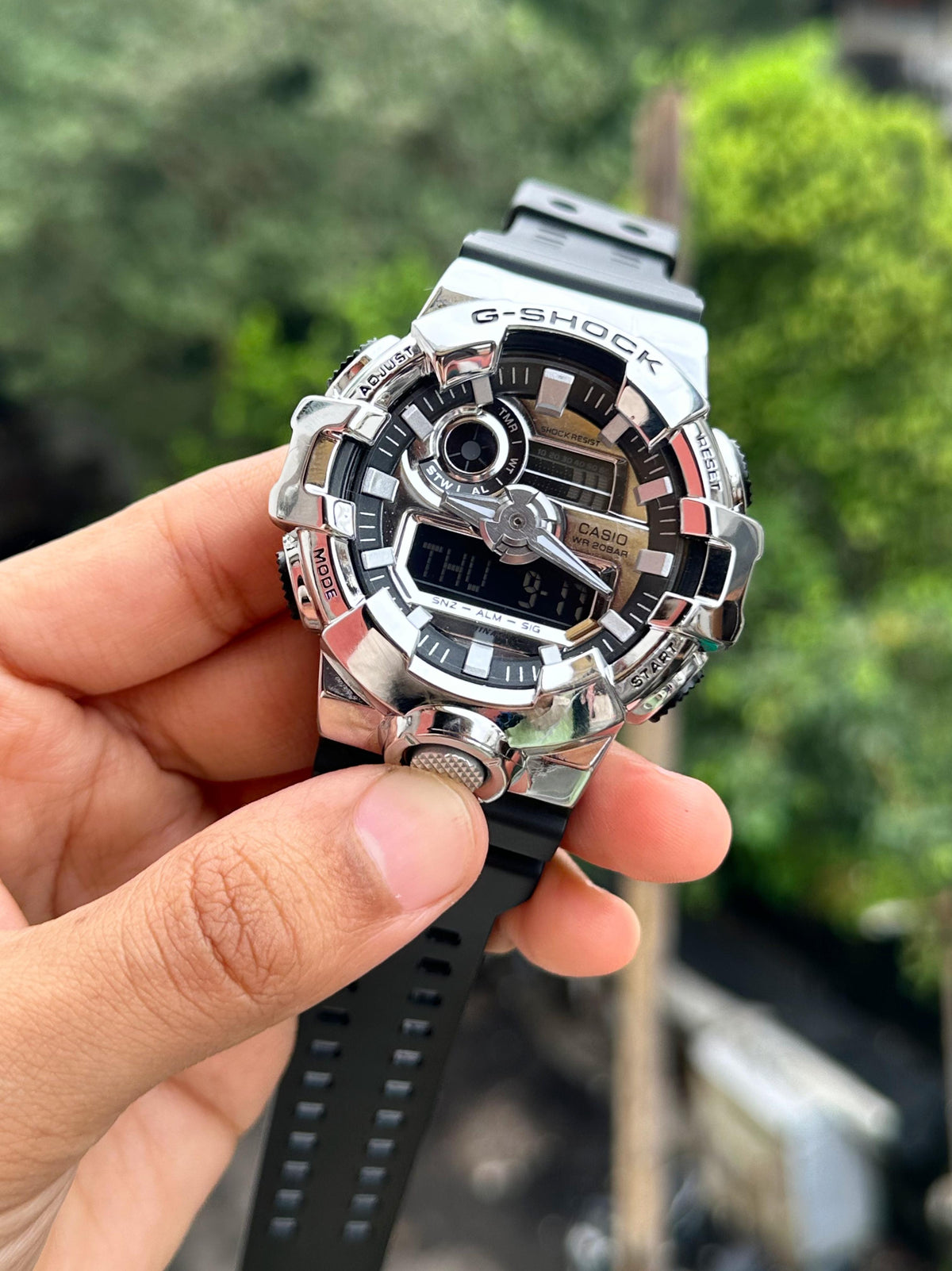 PREMIUM & EXCLUSIVE G-SHOCK GM 700 BLACK & STEEL WITH ALL FEATURES WORKIN