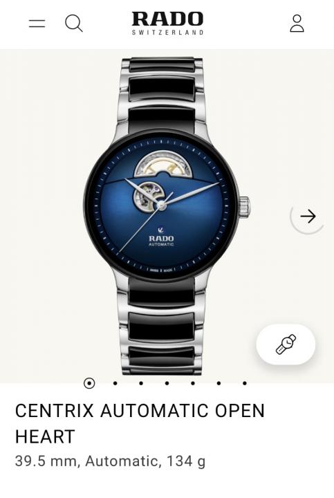 Ra.do Centrix Automatic Open Heart Japan