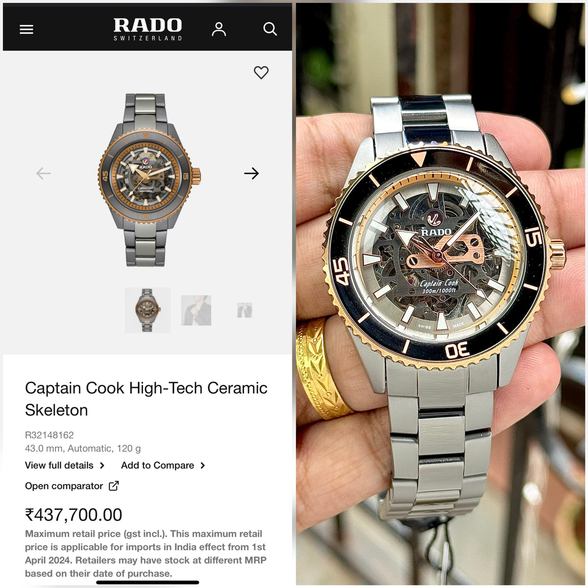 Ra.do Captain Cook HighTech Automatic
