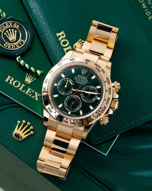 Rol.ex Oyster Perpetual Daytona Chosmograph Gold-Green