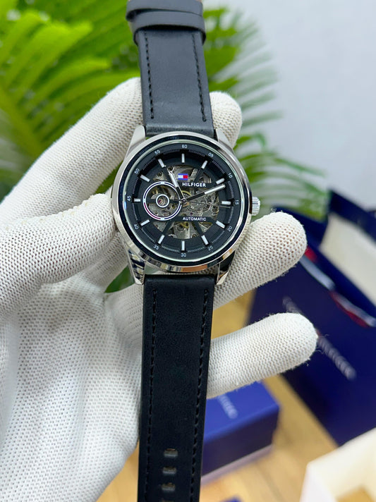 TOMMY_HILFIGER AUTOMATIC SILVER BLACK