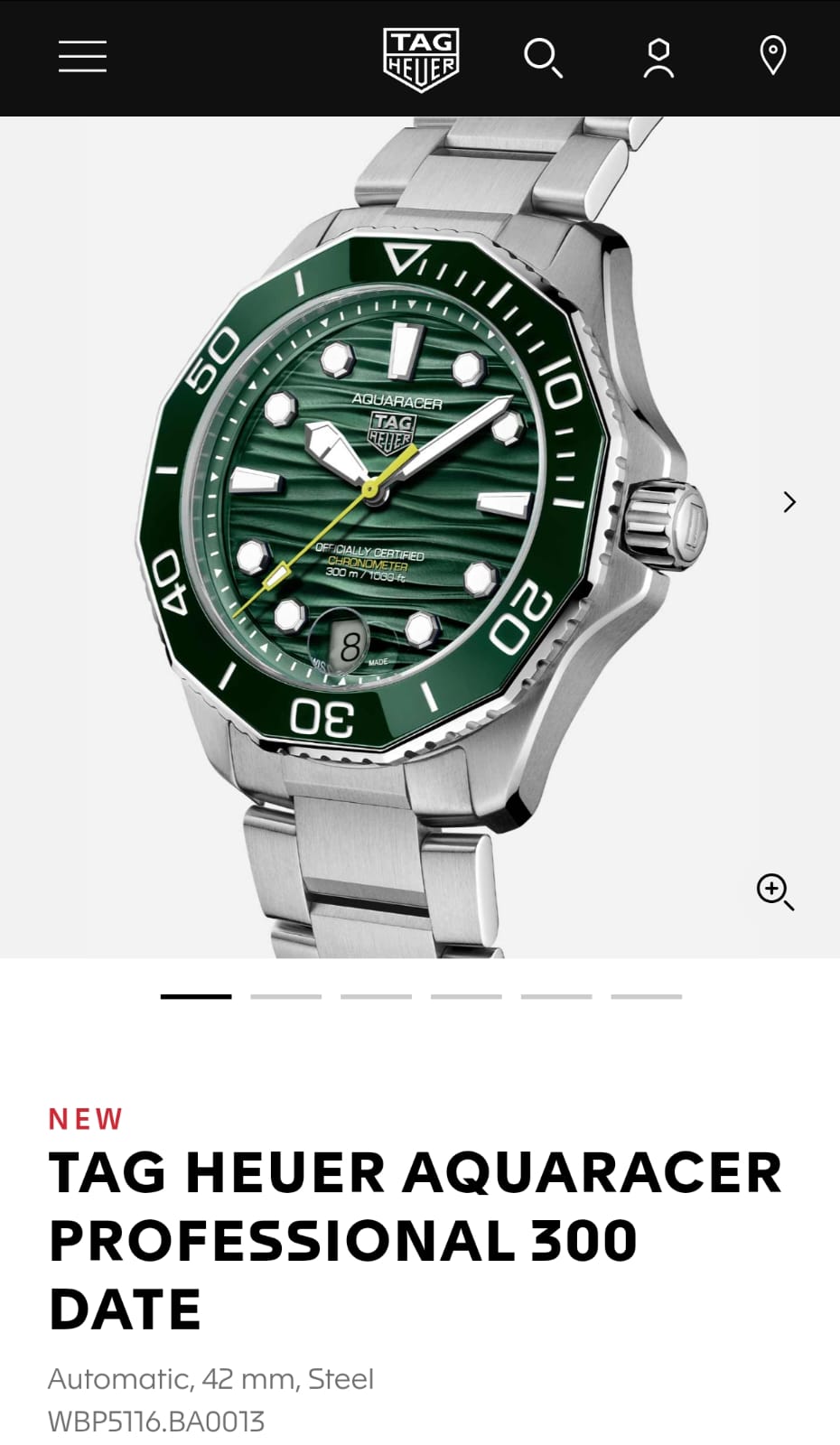 New Tag Heuer Aquaracer professional 300m Date Automatic Japan