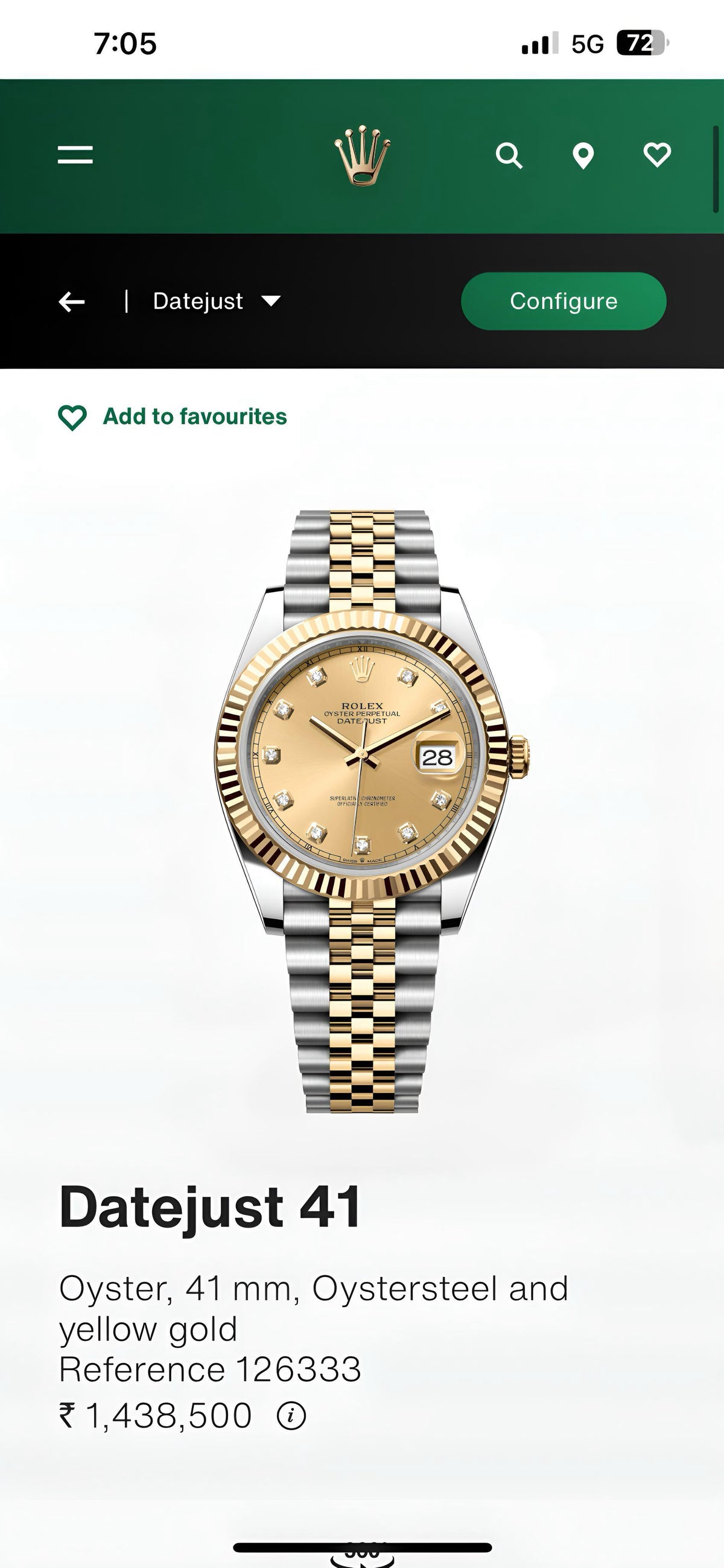 Rol.ex Date-just 41mm Catalog Model