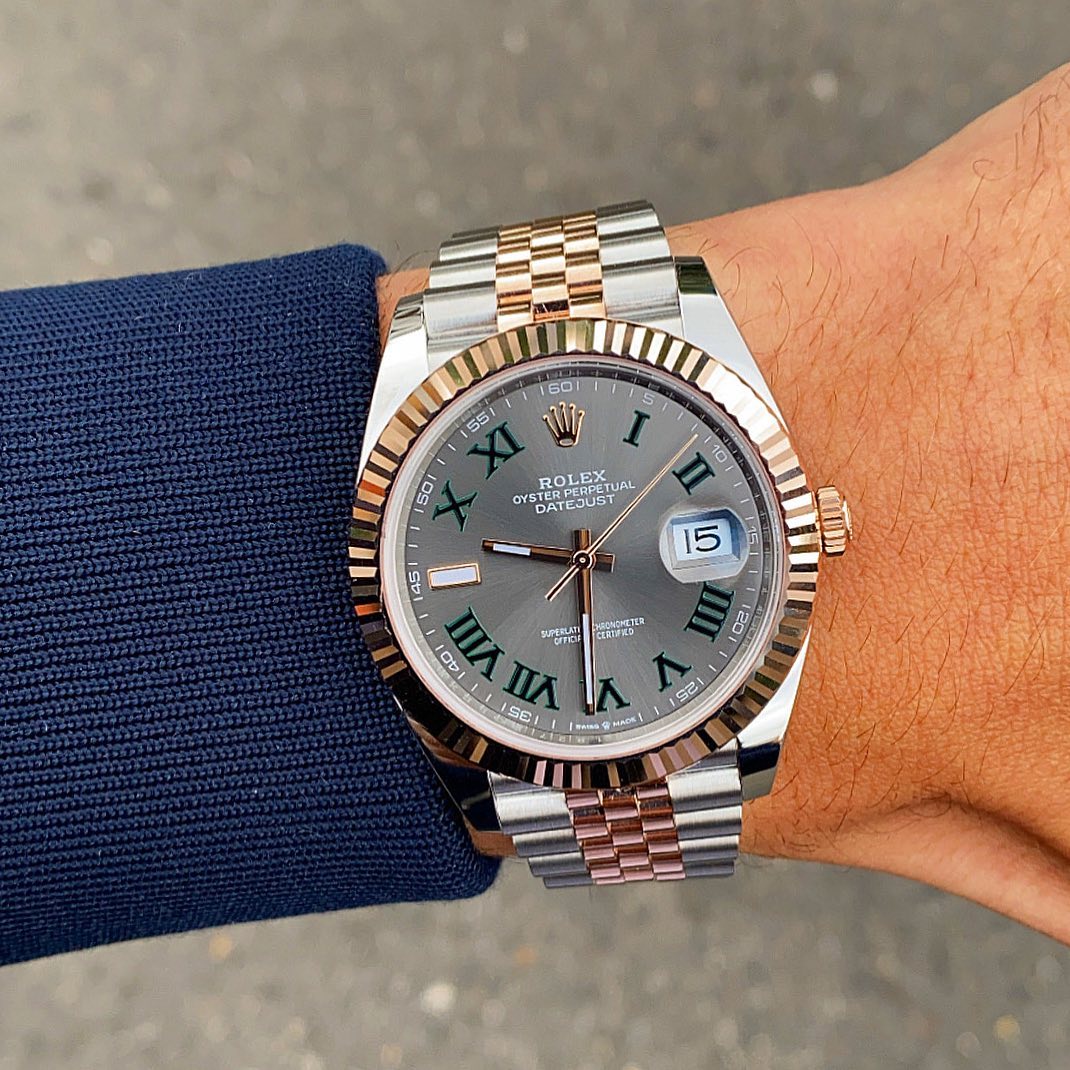 Rol.ex Oyster perpetual Date Just Automatic Copper
