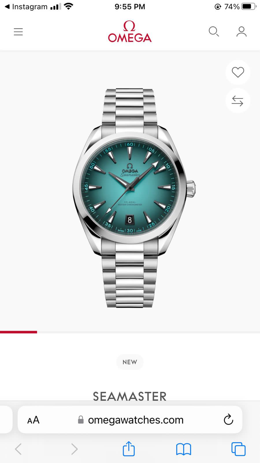 Om.ega Seamaster Aqua Terra 150M Turquoise