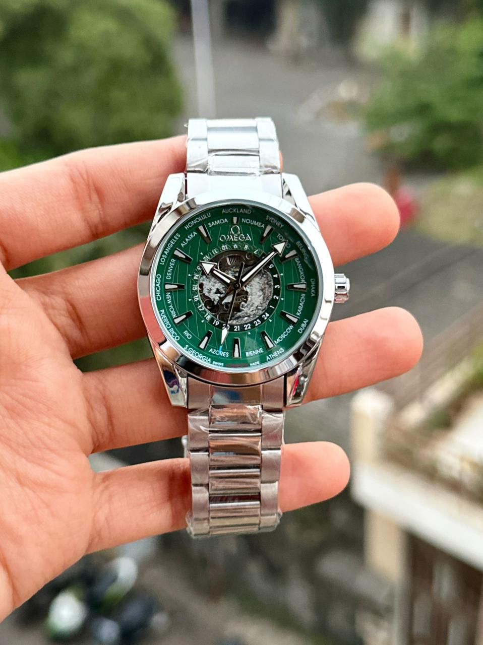 THE LUXURIOUS OMEGA WORLD MAP OPEN HEART SERIES