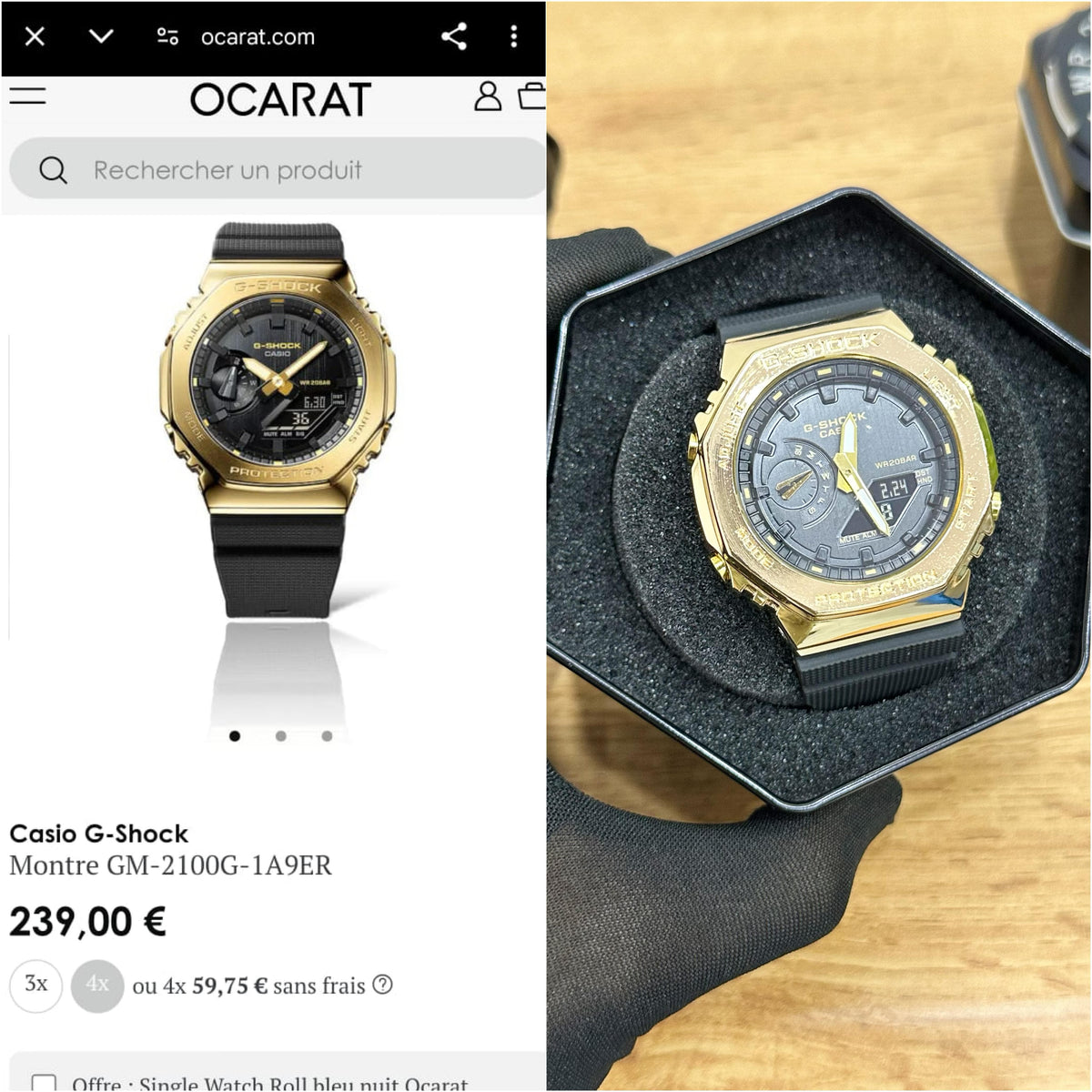 NEW G SHOCK GM 2100 BLACK & GOLD
