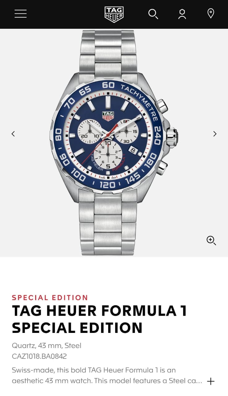 New Tag_heuer Formula 1 Chronograph Blue