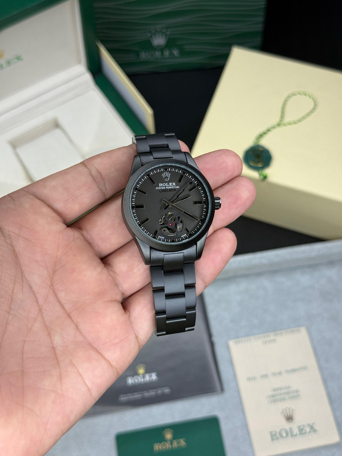 Rol.ex Oyster Perpetual Label Noir Automatic