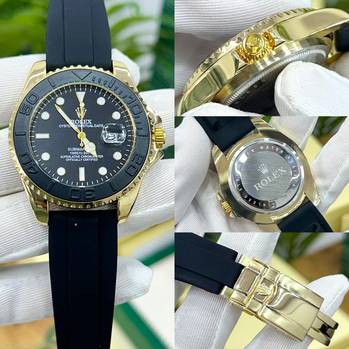 ROL.EX YATCH MASTER QUARTZ' BLACK GOLD