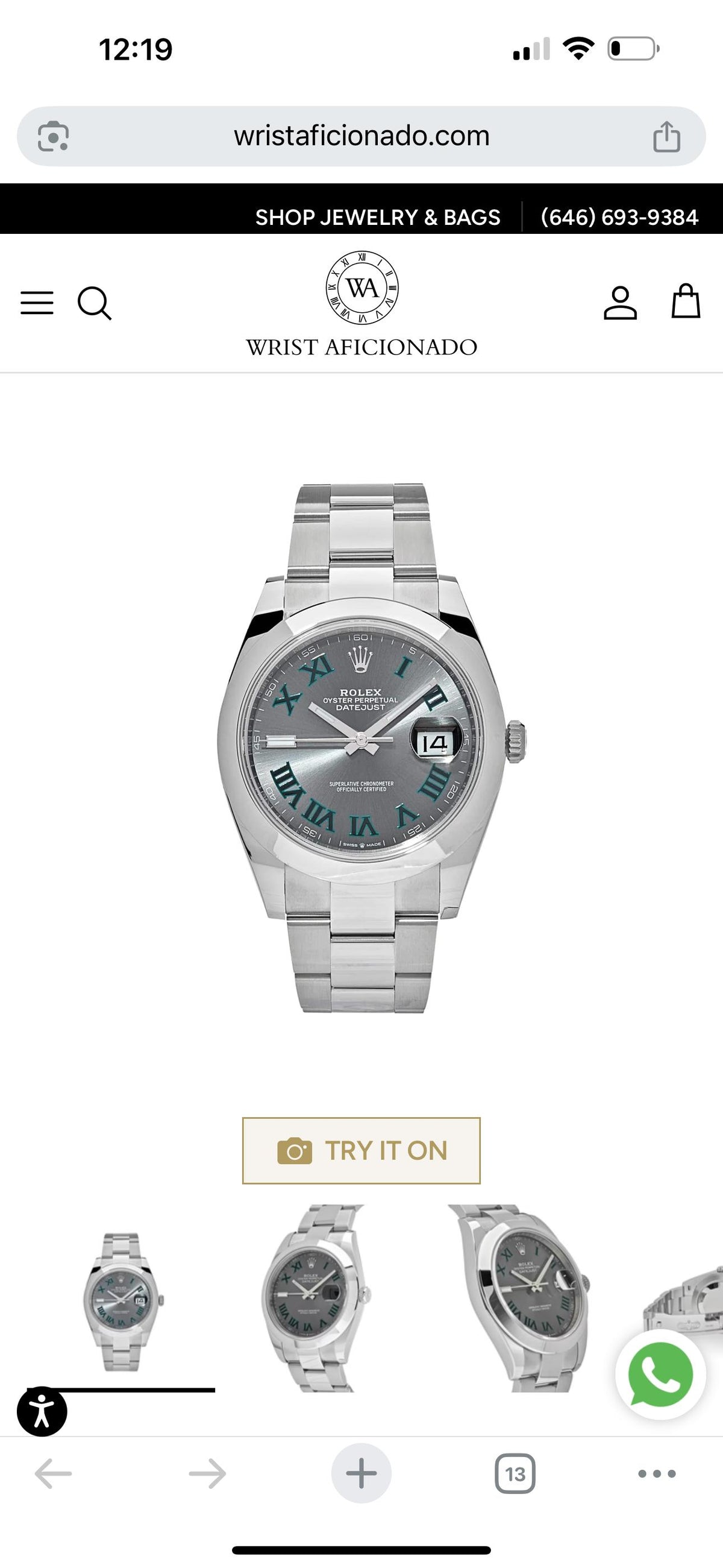 Rol.ex Datejust 41 126300 'Wimbledon' Stainless Steel Slate Dial Oyster