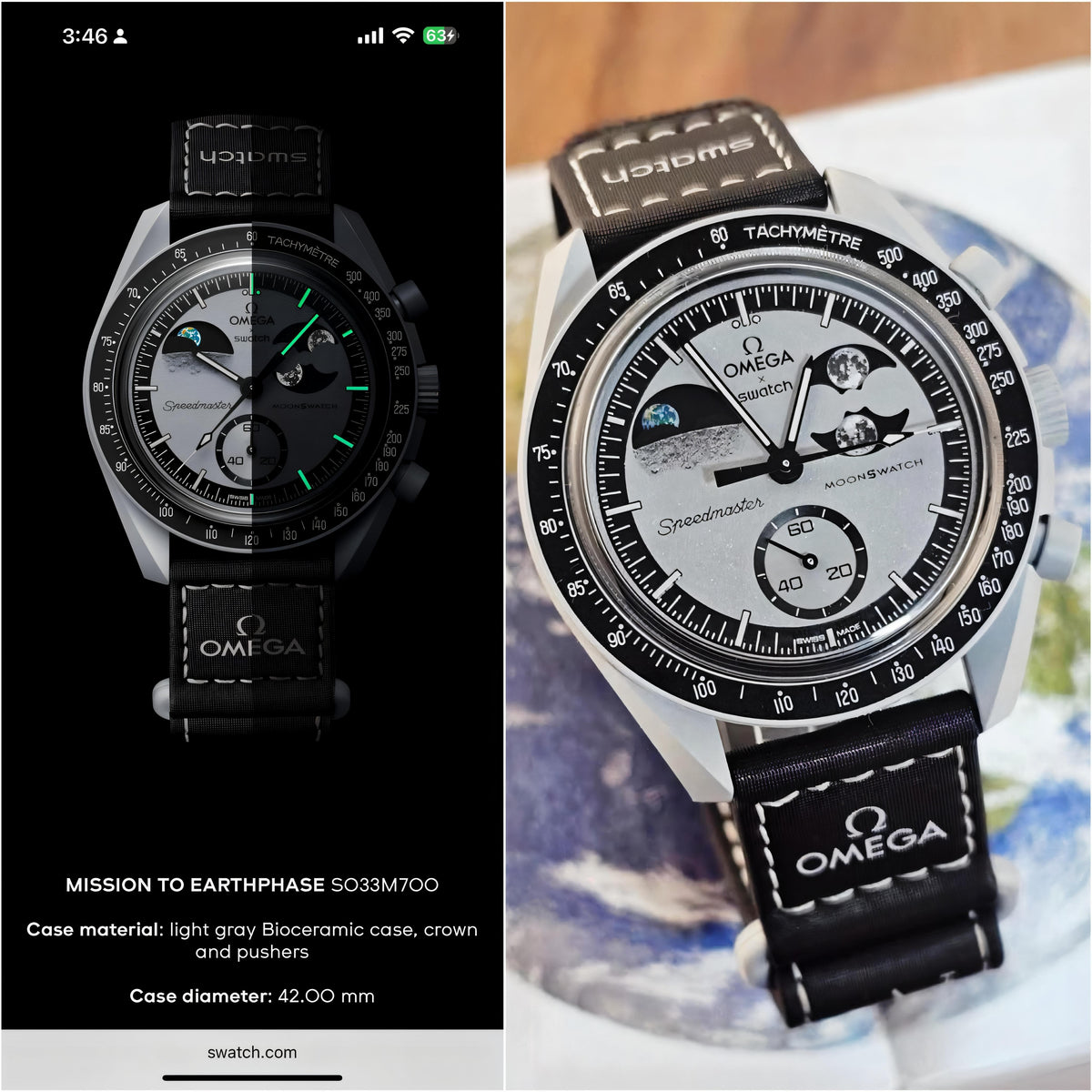 NEW OMEGA WATCH SPEEDMASTER MOONSWATCH - MISSION TO THE EARTHPHASE