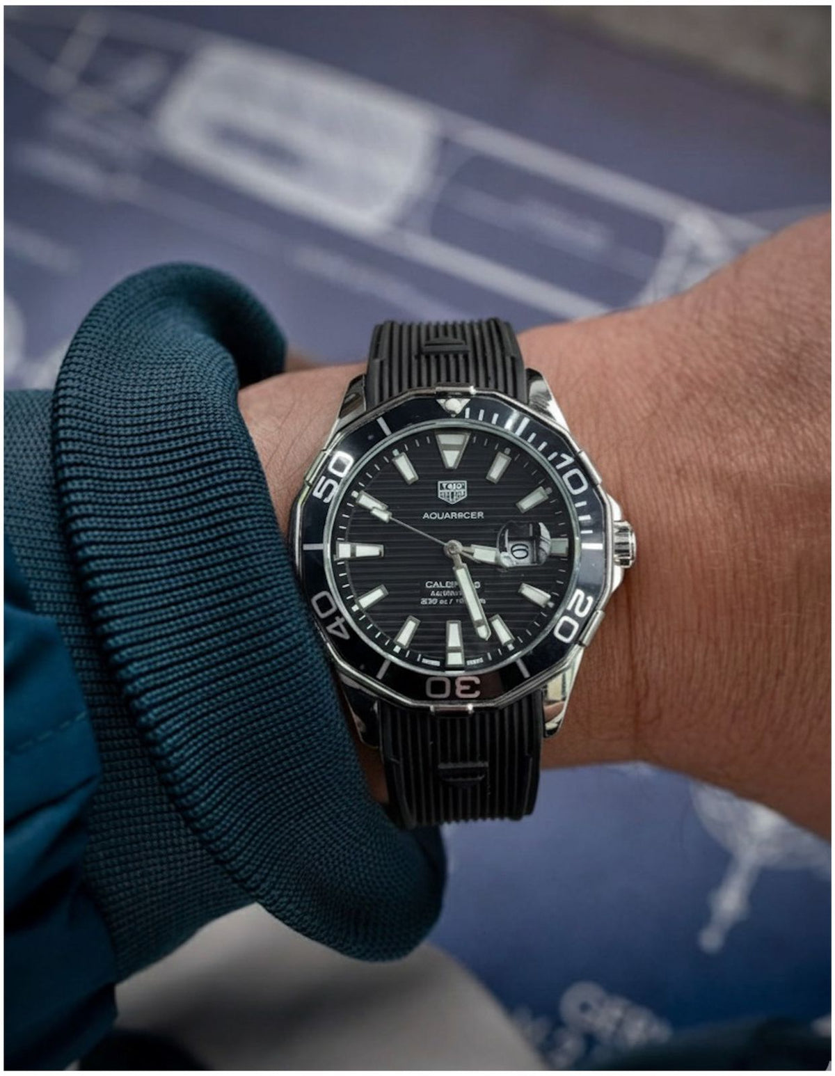 NewTag Heue_r Aquaracer Black Green & Full Black