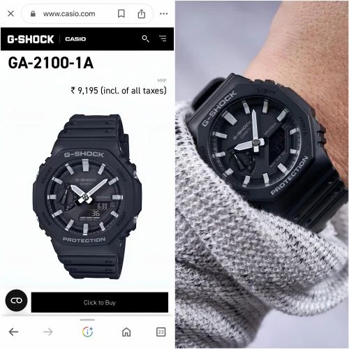 New Casio g shock ga2100