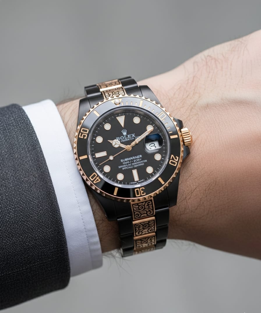 Rol.ex Oyster perpetual Submarine Vintage Gold