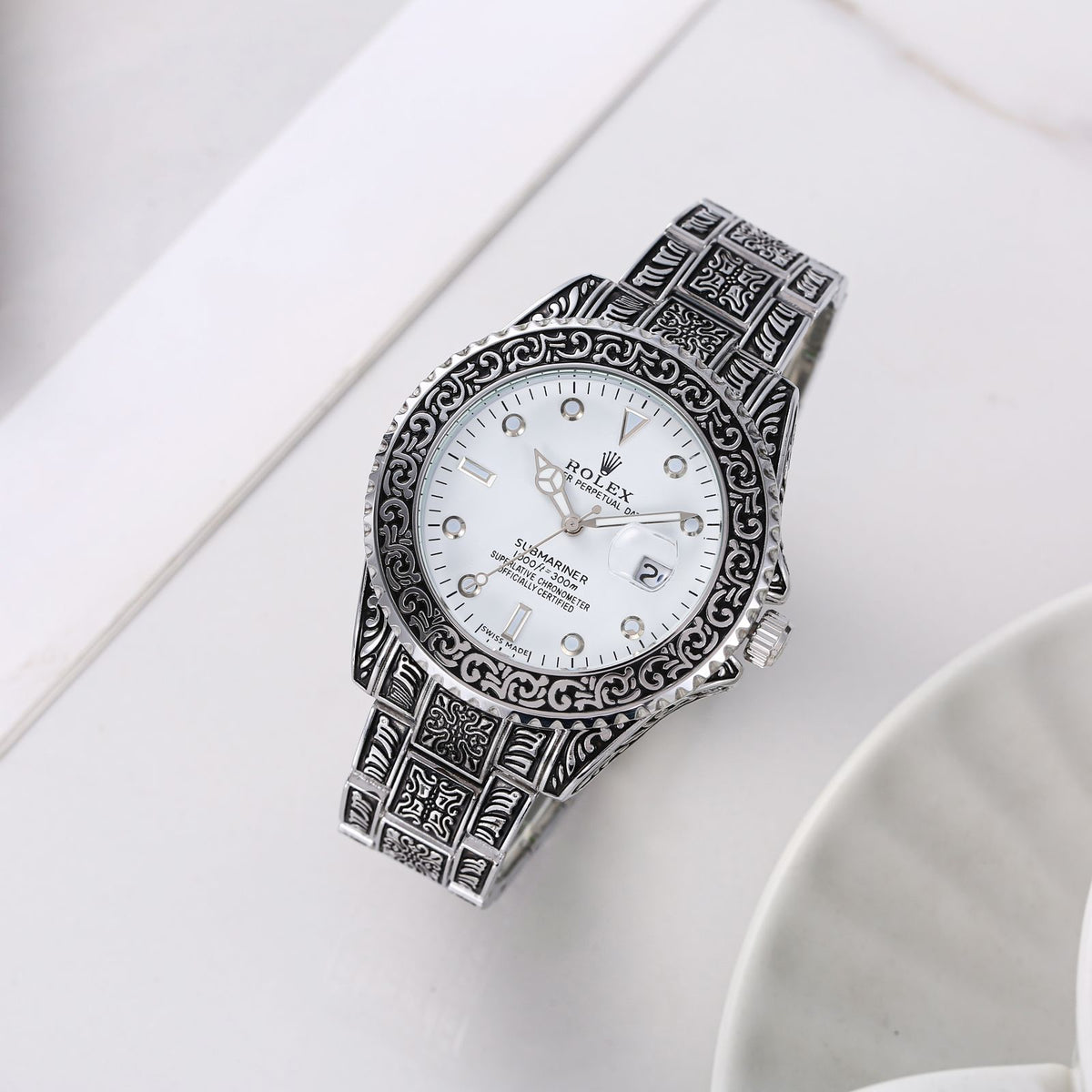 Rol.ex Oyster Vintage Silver-White