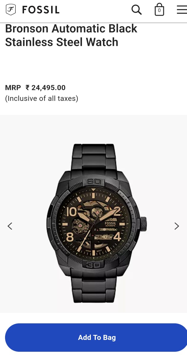 Fos.sil bronson Me3218 Automatic Gray