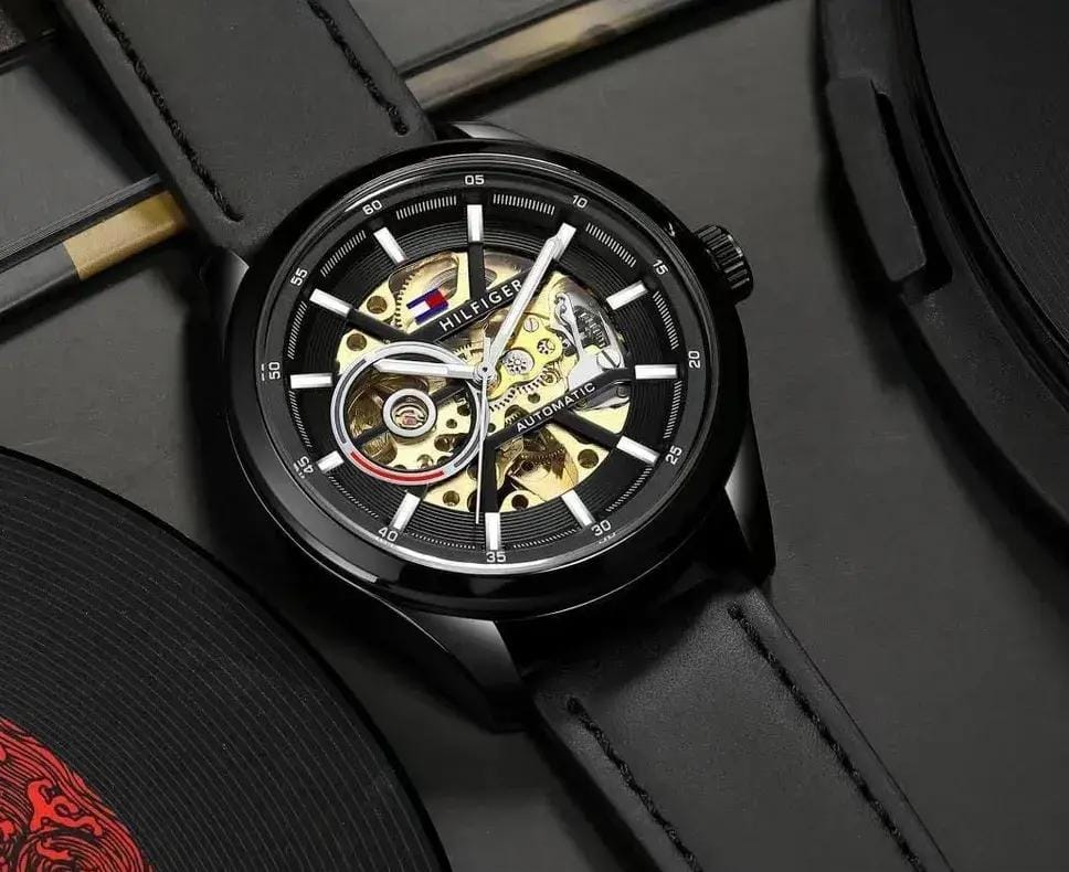 Tom.my Hilfiger Automatic Leather Full-Black