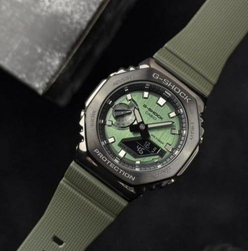 NEW G SHOCK GA-2100 GREEN WITH ALL FEATURES WORKING