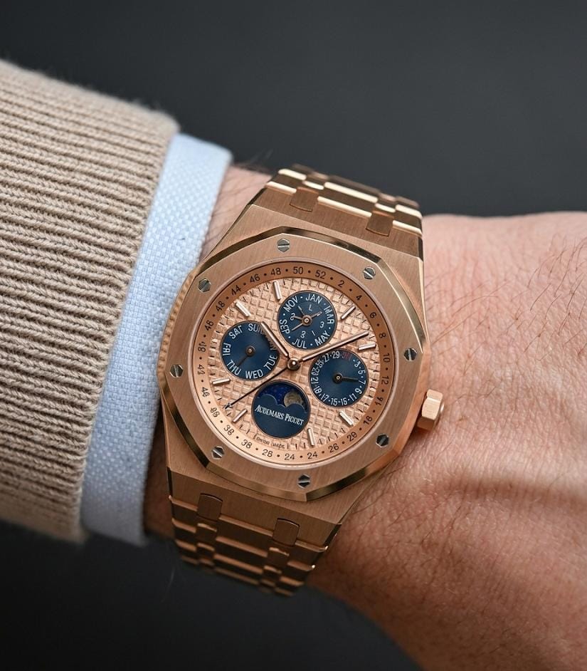 Aude.mars Piguet Royal Oak Calendar Automatic Copper Blue
